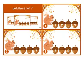 Voorbeeld - getallenrij tot 7 - Voorblad