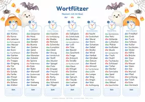 Vorschau - Arbeitsblätter - Halloween Wortflitzer 560 Wörter zum Blitzlesen und Wortschatztraining - Seite 1