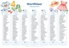 Vorschau - Arbeitsblätter - Kleidung Wortflitzer 560 Wörter zum Blitzlesen und Wortschatztraining - Seite 2
