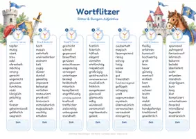 Vorschau - Arbeitsblätter - Ritter und Burgen Wortflitzer 560 Wörter zum Blitzlesen und Wortschatztraining - Seite 3