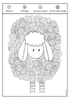 Voorbeeld - Tekenen en knutsel sjablonen - Zomer raamdecoratie schaapjes - Pagina 1