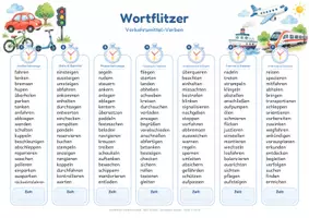 Vorschau - Arbeitsblätter - Verkehrsmittel Wortflitzer 560 Wörter zum Blitzlesen und Wortschatztraining - Seite 2