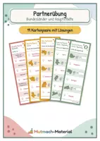 Vorschau - Fördermaterial/Inklusion - Partnerkarten: Bundesländer und Hauptstädte - Deckblatt