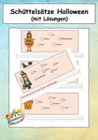 Vorschau - Arbeitsblätter - Schüttelsätze Halloween Deutsch Klasse 2-3 - Deckblatt
