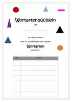 Vorschau - Arbeitsblätter - Wortartenbüchlein - Deckblatt