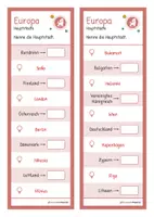 Vorschau - Fördermaterial/Inklusion - Partnerkarten: Europa und Hauptstädte - Seite 3