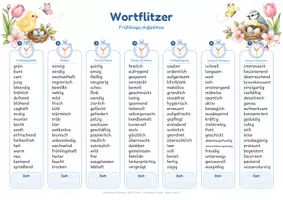 Vorschau - Arbeitsblätter - Frühling und Ostern Wortflitzer 560 Wörter zum Blitzlesen und Wortschatztraining - Seite 3
