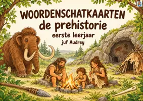Voorbeeld - Woordenschatkaarten: de prehistorie - eerste leerjaar - Voorblad