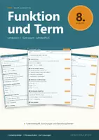 Vorschau - Arbeitsblätter - Funktionsbegriff und Darstellungsformen Mathe 8 Gymnasium - Deckblatt