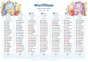 Vorschau - Arbeitsblätter - Schule Wortflitzer 560 Wörter zum Blitzlesen und Wortschatztraining - Seite 1