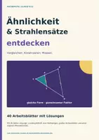 Vorschau - Stundenentwürfe - Ähnlichkeit und Strahlensätze Klasse 9/10 | Mathe Arbeitsblätter zu Maßstab, zentrischer Streckung und Sachaufgaben mit Lösungen und Messwerkstatt - Deckblatt