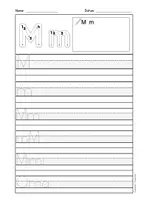 Vorschau - Arbeitsblätter - Arbeitsblätter Buchstabe M Druckschrift, Buchstabeneinführung, DaZ, Deutsch - Seite 2