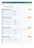 Vorschau - Arbeitsblätter - Lineare Gleichungssysteme Mathe 8 Gymnasium - Seite 2