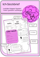 Vorschau - Mal- und Bastelvorlagen - Ich-Steckbrief (ab Klasse 4) - Deckblatt