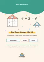 Vorschau - Arbeitsblätter - Zahlenhäuser bis 10 | 15 Arbeitsblätter: Zahlen zerlegen, Ergänzen, Zehnerfeld | Mathe Grundschule & Förderschule - Deckblatt
