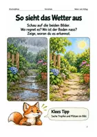 Vorschau - Spiele - Regenwetter – Arbeitsheft Vorschule - Seite 1