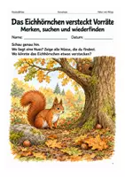 Vorschau - Spiele - Eichhörnchen und Vorräte – Arbeitsheft Vorschule - Deckblatt