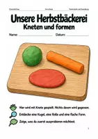 Vorschau - Spiele - Kneten und formen Herbstbäckerei – Arbeitsheft Vorschule - Deckblatt