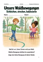 Vorschau - Arbeitsblätter - Unsere Waldbewegungen – Arbeitsheft Vorschule - Deckblatt