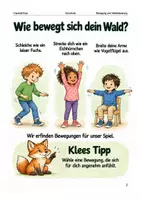 Vorschau - Arbeitsblätter - Unsere Waldbewegungen – Arbeitsheft Vorschule - Seite 1