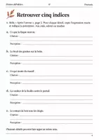 Aperçu - Feuilles d'exercices - Indices sensoriels – Une promenade après la pluie livret de français 6e - Page 3