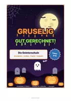 Vorschau - Arbeitsblätter - MATHEMATIK TRIFFT HALLOWEEN - Klassen 3 und 4 differenziert mit Lösungen - Deckblatt