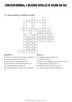 anteprima - Esercizi - Cruciverba dei suoni dolci e duri di SC - Pagina di copertina