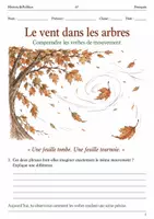 Aperçu - Feuilles d'exercices - Verbes de mouvement – Le vent dans les arbres livret de français 6e - Page de couverture