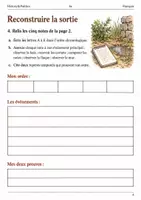 Aperçu - Feuilles d'exercices - Chronologie – Le carnet d’une sortie livret de français 6e - Page 3