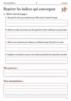 Aperçu - Feuilles d'exercices - Interprétation et preuves – L’odeur des feuilles humides livret de français 6e - Page 3