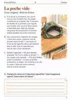 Aperçu - Feuilles d'exercices - Émotions des personnages – L’élève qui a perdu son carnet livret de français 6e - Page 1