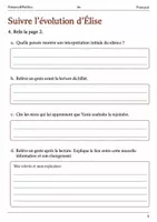 Aperçu - Feuilles d'exercices - Changement d’humeur – Le message retrouvé livret de français 6e - Page 3