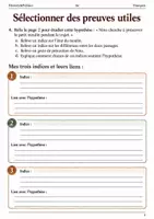 Aperçu - Feuilles d'exercices - Hypothèse et trois indices – Le choix du chemin livret de français 6e - Page 3