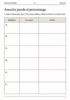 Aperçu - Feuilles d'exercices - Locuteurs du dialogue – À la bibliothèque livret de français 6e - Page 3