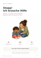 Vorschau - Mal- und Bastelvorlagen - Stopp! Ich brauche Hilfe – Gefühle & Konflikte in der Kita begleiten | Bildkarten für 2–4 Jahre - Deckblatt