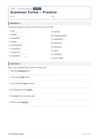 Vista previa - Hojas de trabajo - Términos gramaticales en inglés – Ficha gratis ESO - página 3