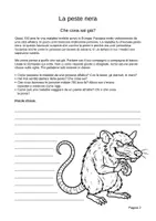 anteprima - Esercizi - La peste nera: un viaggio nel Medioevo tra topi, pulci e quarantena – Fascicolo con letture e giochi (scuola primaria) - Pagina 1