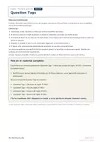 Vista previa - Hojas de trabajo - Question Tags – Ficha por parejas gratis 3º ESO - página 2
