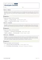 Vista previa - Hojas de trabajo - Participle Clauses – Ficha gratis de inglés 1º Bachillerato - página 1