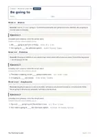 Vista previa - Hojas de trabajo - Be going to – Ficha gratis de inglés 2º ESO - página 1