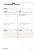 Vista previa - Tarjetas / Manipulativos - Future Perfect Continuous – Tarjetas gratis 1º Bachillerato - página 1
