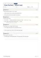 Vista previa - Evaluación - Past Perfect – Examen corto gratis de inglés 3º ESO - página 1