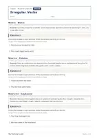 Vista previa - Hojas de trabajo - Irregular Verbs – Ficha gratis de inglés 2º ESO - página 1