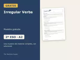 Vista previa - Hojas de trabajo - Irregular Verbs – Ficha gratis de inglés 2º ESO - Portada