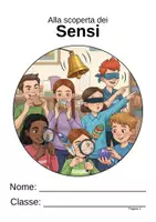 anteprima - Esercizi - Alla scoperta dei sensi – Testi, giochi ed esperimenti sui cinque sensi - Pagina di copertina