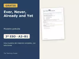 Vista previa - Hojas de trabajo - Ever, Never, Already and Yet – Ficha gratis 3º ESO - Portada