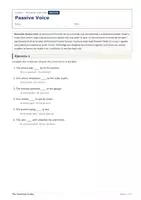 Vista previa - Hojas de trabajo - Passive Voice – Ficha de repaso gratis 4º ESO - página 1