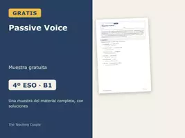 Vista previa - Hojas de trabajo - Passive Voice – Ficha de repaso gratis 4º ESO - Portada