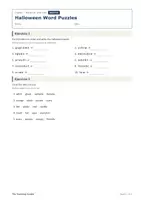 Vista previa - Hojas de trabajo - Halloween – Pasatiempos gratis de inglés 1º ESO - página 1