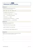 Vista previa - Hojas de trabajo - Halloween – Pasatiempos gratis de inglés 1º ESO - página 2
